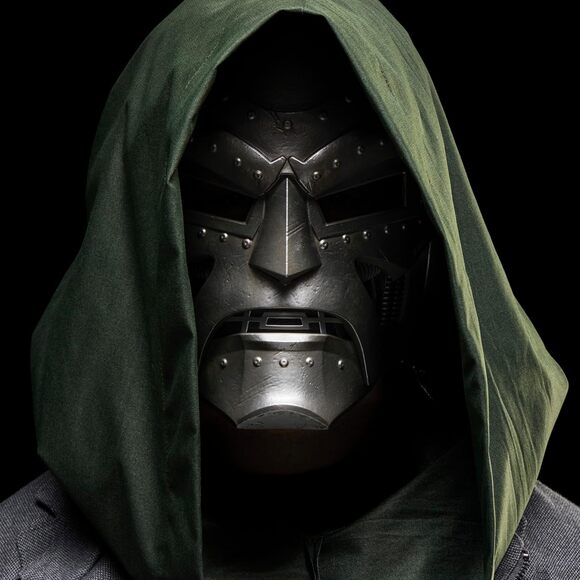 Marvel Legends Doctor Doom Helmet Adult Gray Roleplay Collectible Mask Gear - Picture 8 of 9
